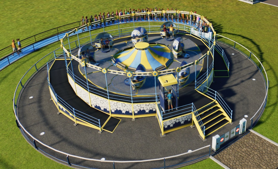 De Hyperspin is een draaimolen met golvend draaivlak, en zeven gondels, die ieder rond hun verticale as kunnen draaien. De Hyperspin is geschilderd in gele, blauwe en witte tinten, en op de zijkant van de molen staat een sterrenpatroon.