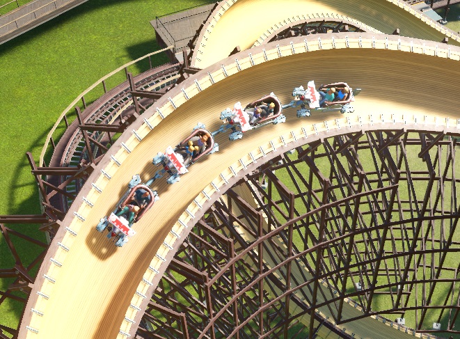 De Bobslee-achtbaan combineert de vrijheid van een spoorloze coaster met de thrill van een houten achtbaan.