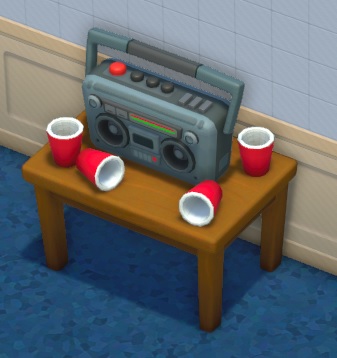 De Boombox Table staat voor veel lawaai (en weinig muziek).