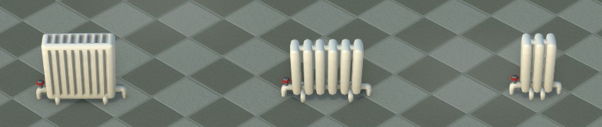 Van links naar rechts: de Large Radiator, de Radiator en de Small Radiator.