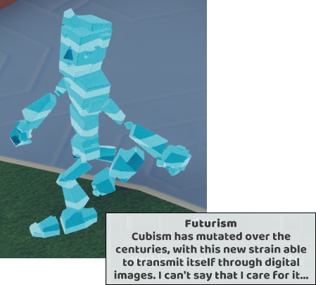 Futurism geeft de Patiënt een uitzicht als een schilderij. Weliswaar van een abstract schilder, maar toch.