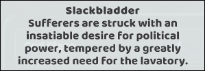 Slackbladder: als de blaas in de politiek wil.