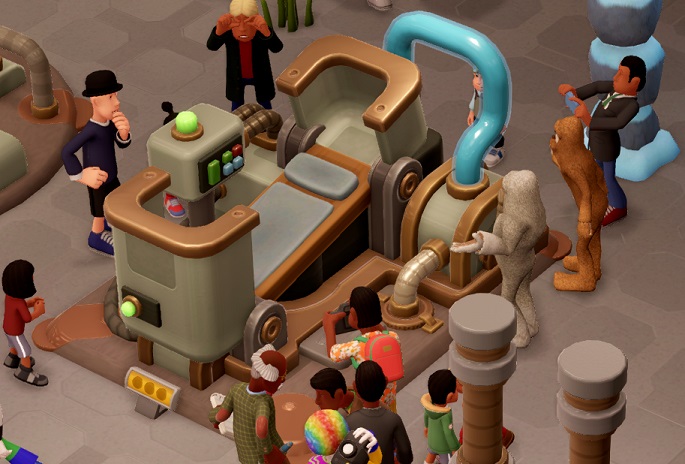 De Douse 'n Dose III heeft, vergeleken met versie II, een extra bedieningspaneel aan de linkerkant, met veel drukknoppen en één groot, groen licht erbovenop. Het bedieningspaneel is aan de Machine verbonden door middel van twee buizen. Vele Bezoekers staan rond de Machine en kijken ernaar.
