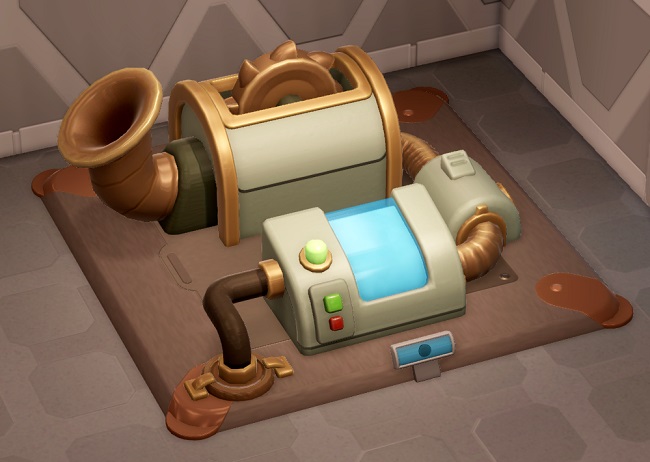 De Mulch-O-Matic I is een apparaat met een apart bedieningspaneel vooraan, door een buis verbonden met de eigenlijke maalmachine. Bovenaan de machine steekt een maalschijf uit: links staat de in/uitvoertrechter.