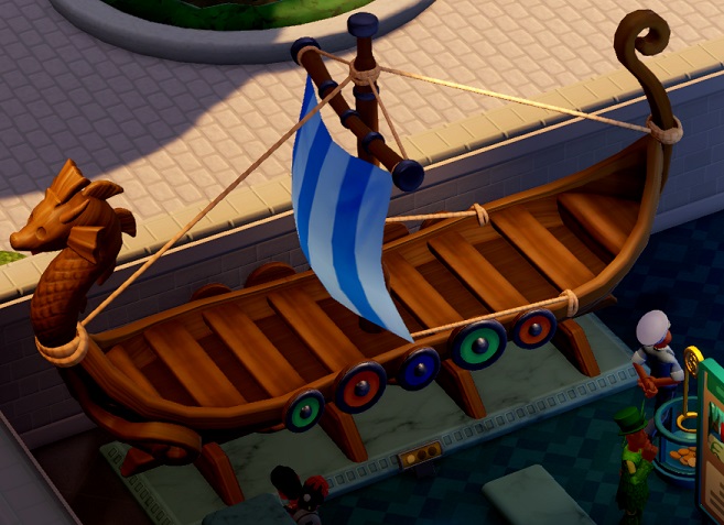 Een Wetlantische Boot lijkt op een Drakkar van de Vikings, met een zeeslangenkop als boegbeeld in plaats van een drakenkop.